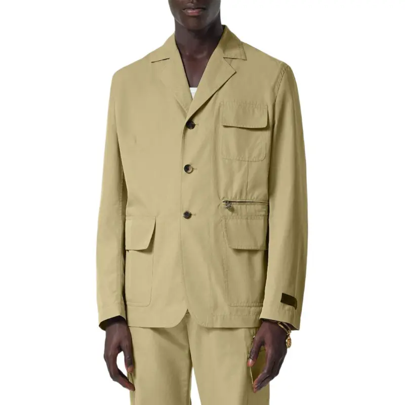 VERSACE Flap Pocket Single Breasted Tailored Blazer-1
