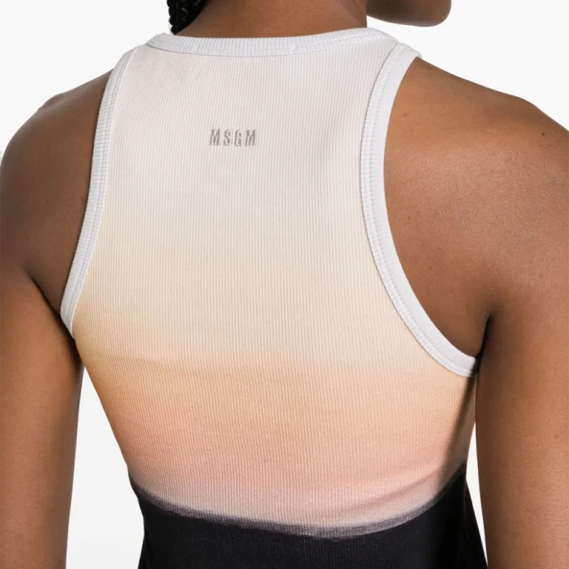 MSGM Sunset Motif Ribbed Knit Top-4