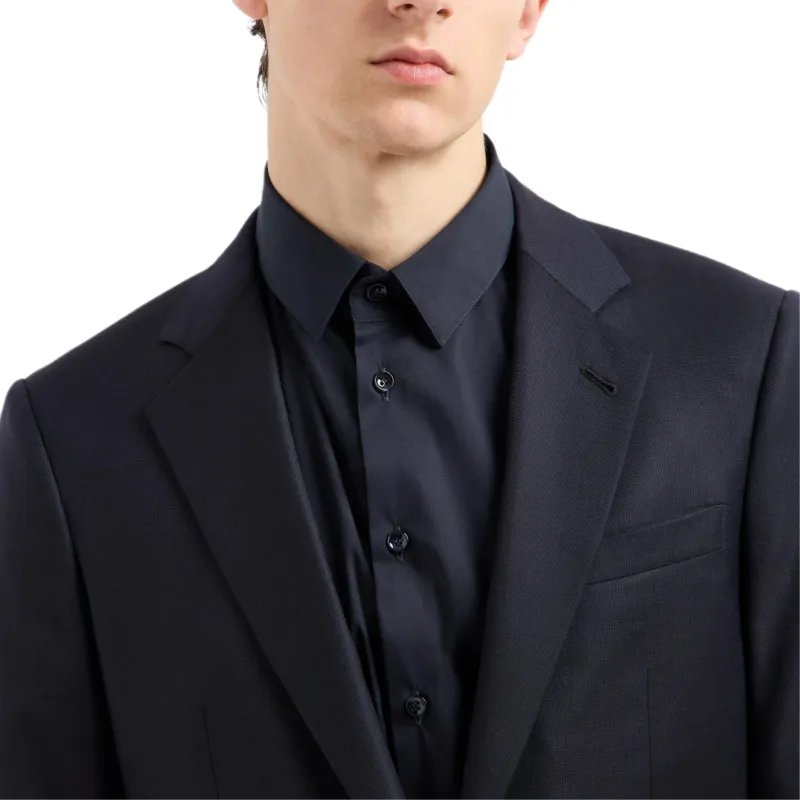 GIORGIO ARMANI Slim fit Shirt In Cotton Poplin-4