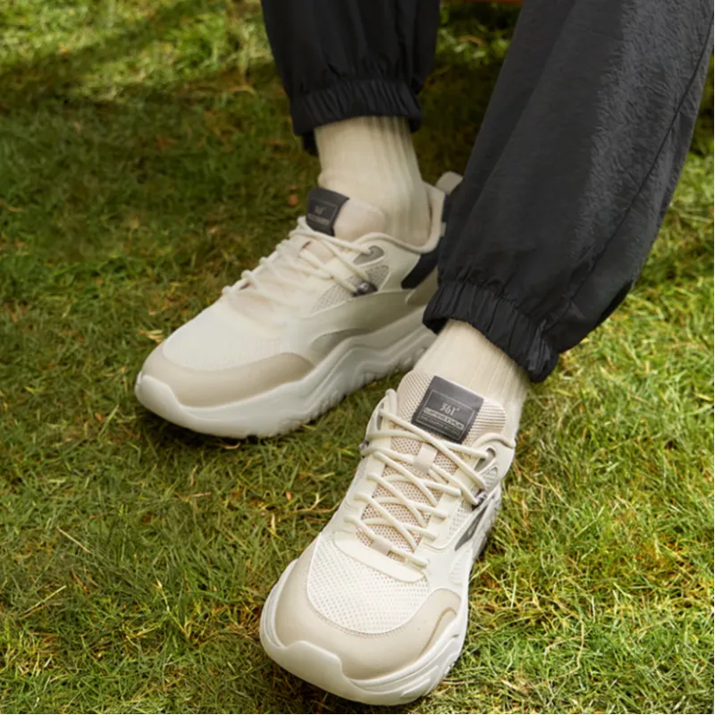 361° Cushioning Anti Slip And Wear Resistant Low Top Casual Shoes Men's Ecru-5