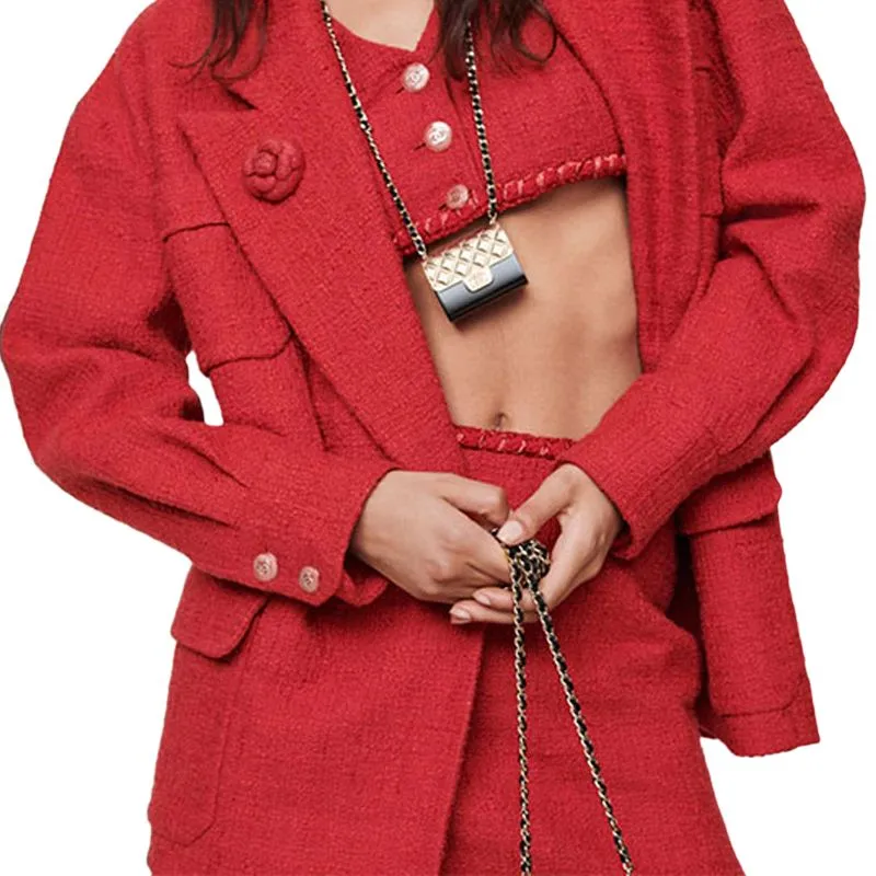 CHANEL SS22 Jackets Coats Women's Red-3