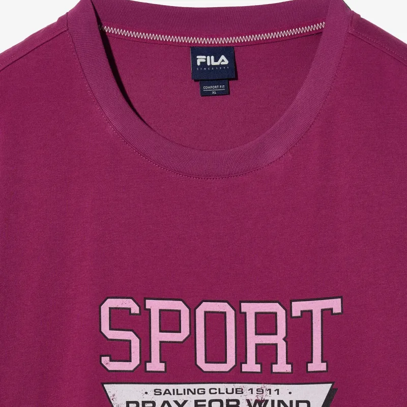FILA T Shirt Unisex Dark Purple-3