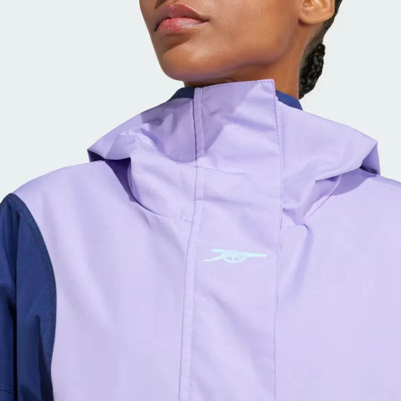 Adidas Arsenal Windbreaker Jackets Coats Women's Glittering Purple-5