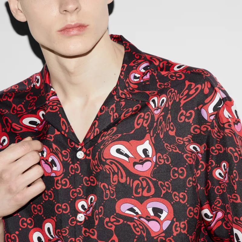 GUCCI Shirts Men Red-2