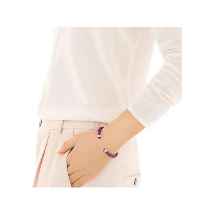 Swarovski Stainless Steel Bangles Women's Pink-3