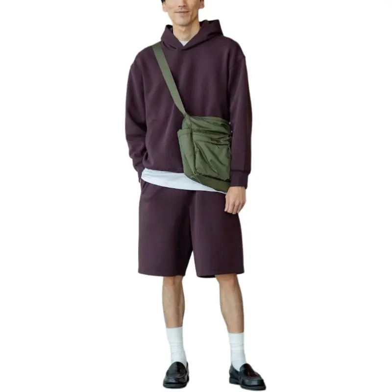 UNIQLO C Collection Casual Shorts Unisex Burgundy-2