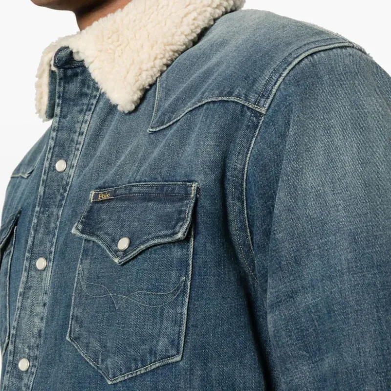 Polo Ralph Lauren Button Up Shearling Collar Jacket-4