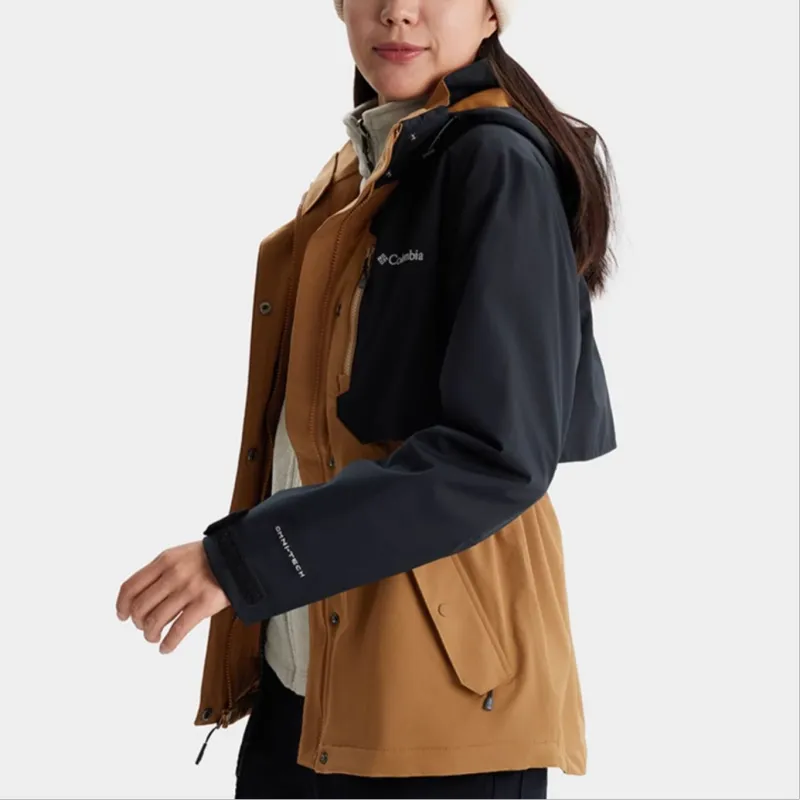 Columbia Water Resistant Windbreaker Jacket Women's Blue Brown-4