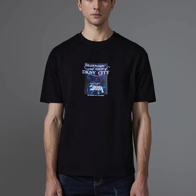 DKNY T-Shirts Men Black-2