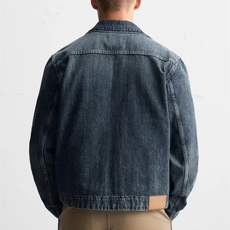 ZARA Denim Jackets Men Blue-3