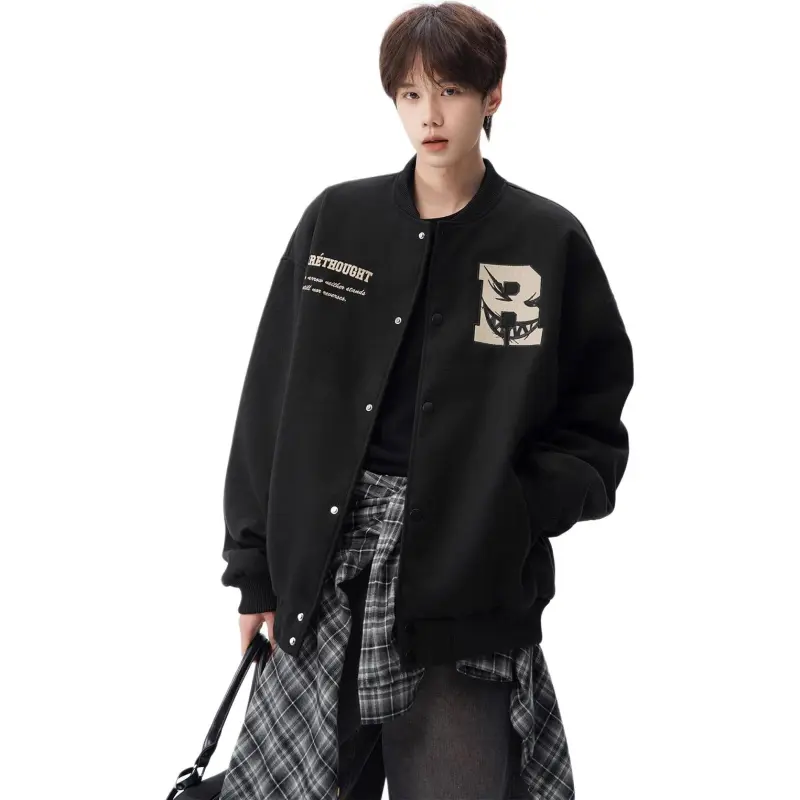 M MAICCO Design Letter Embroidery American Trendy Brand Windbreaker Jackets & Coats Unisex-34