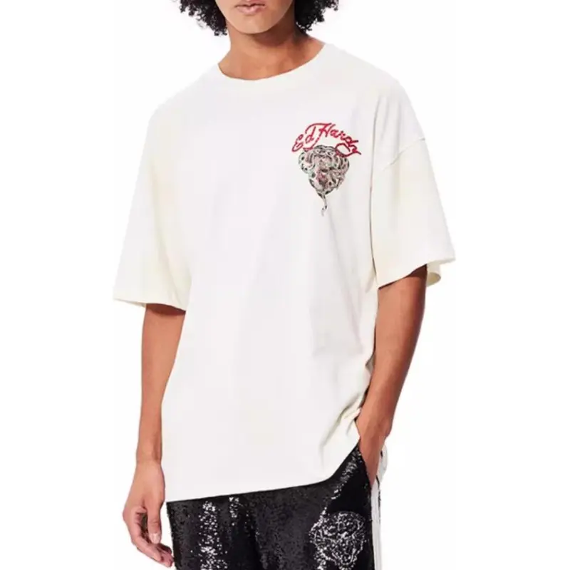 Ed Hardy FW24 T Shirt Men's Ivory White-2