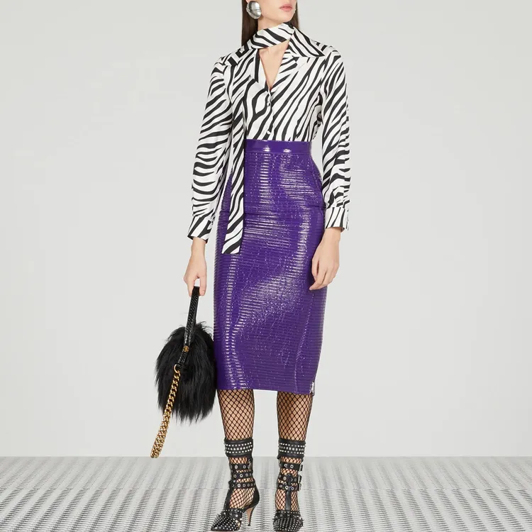 GUCCI Zebra-Printed Front-Bow Detail Shirt-1
