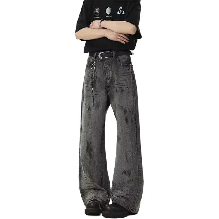 MGXEK Jeans Unisex Black Gray-1
