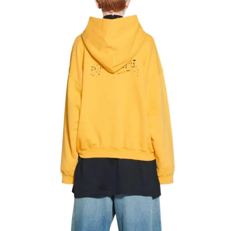 Balenciaga FW24 Sweatshirt Regular Fit Unisex Yellow-3