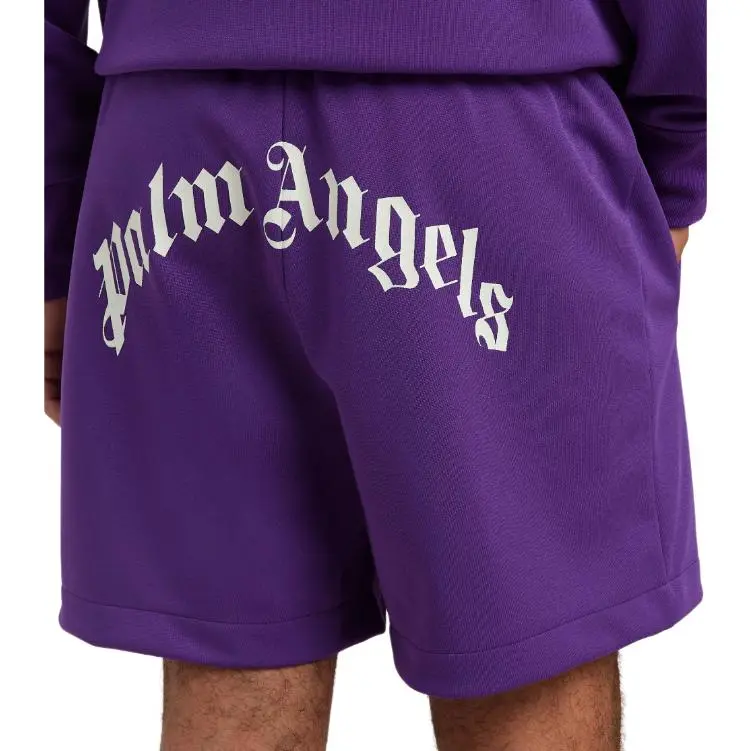 PALM ANGELS Logo Track Shorts-4