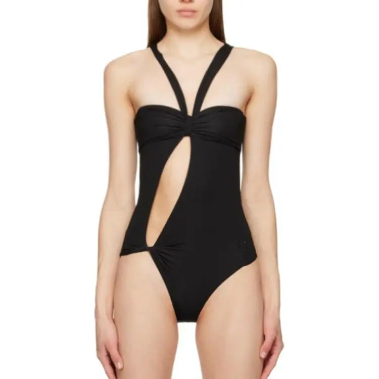 Blumarine Halterneck Asymmetric Swimsuit-3