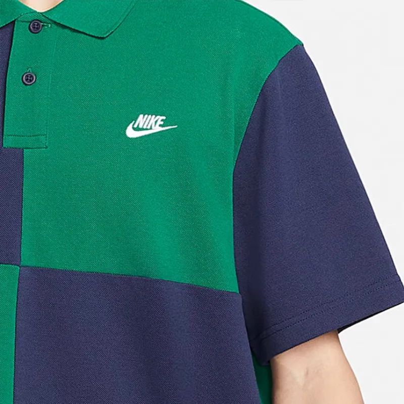 Nike Polo Shirt Men's Green/Blue-1