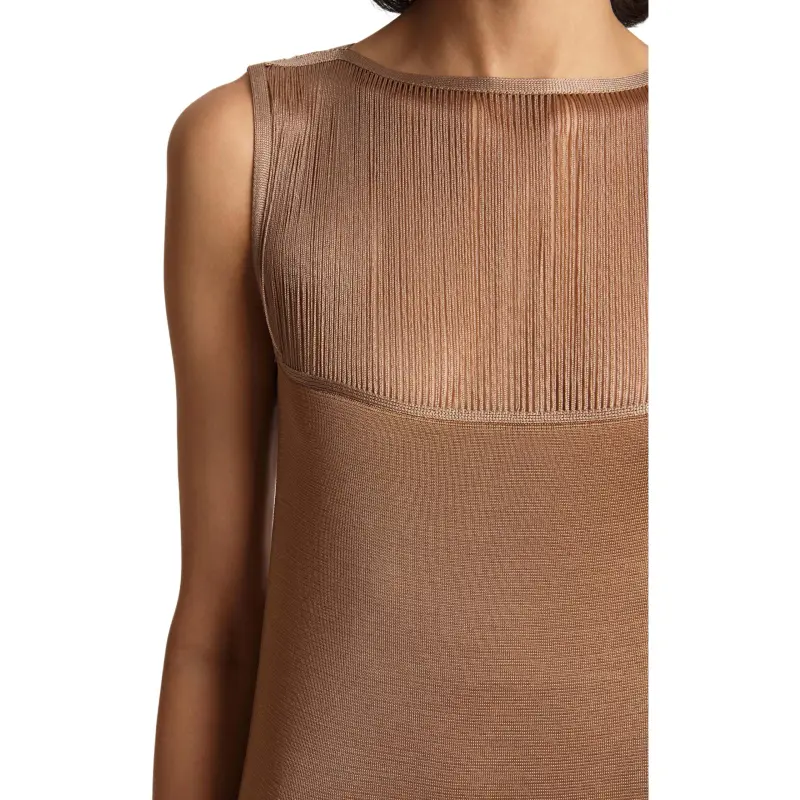 KHAITE SS25 Ruslan Dress Sleeveless Dress Women's Almond/Almond-4