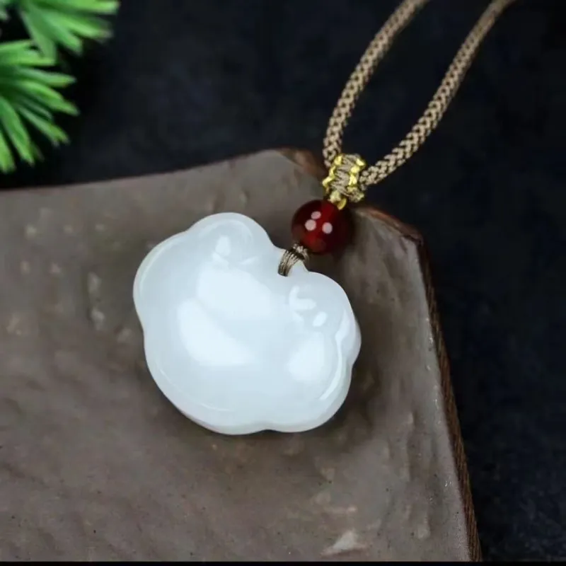 Gifts Golden Silk Jade Necklaces Unisex-2