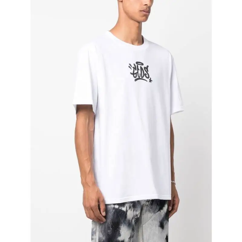 GCDS Graffiti print Cotton T shirt-4