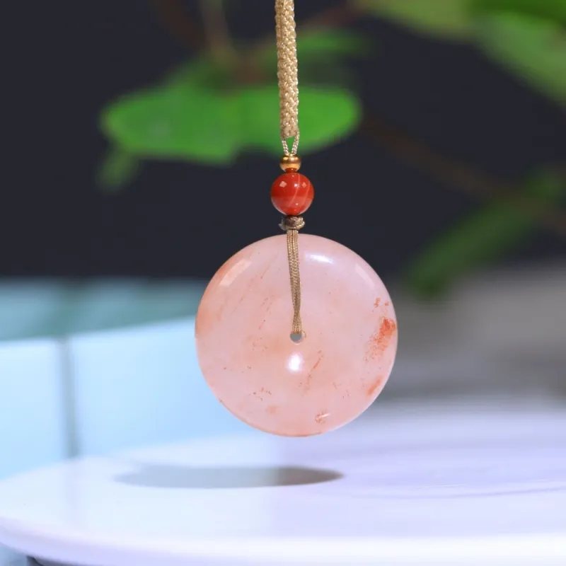 Gifts Golden Silk Jade Necklaces Unisex-1