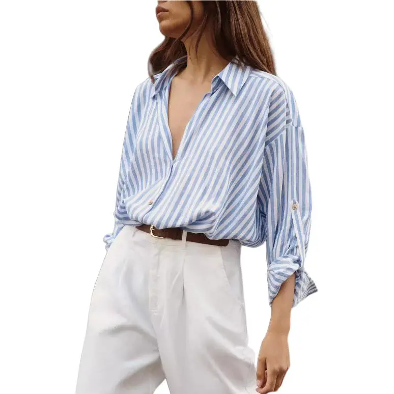ZARA Shirts Women's Blue/White-3