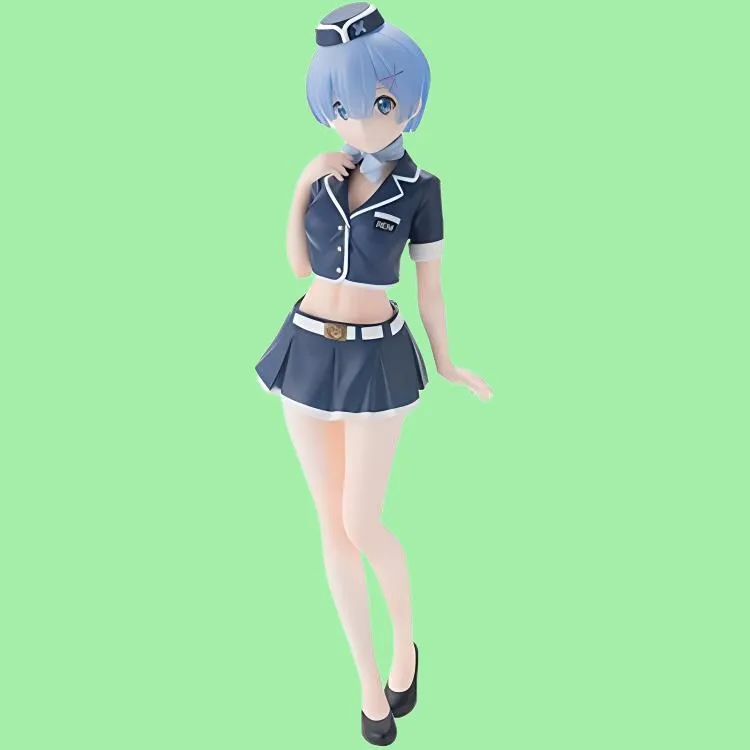 SEGA Rem Sega, RE Zero Starting Life In Another World Re 0 Rem, Air Hostess Uniform Bonus Gifts 21cm-3