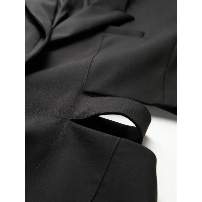 Jacquemus Bari Cut Out Blazer Dress Black-5