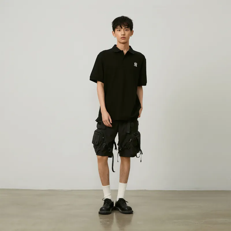 MLB New York Yankees MLB Basic Logo SS24 Polo Shirt Unisex Black-5