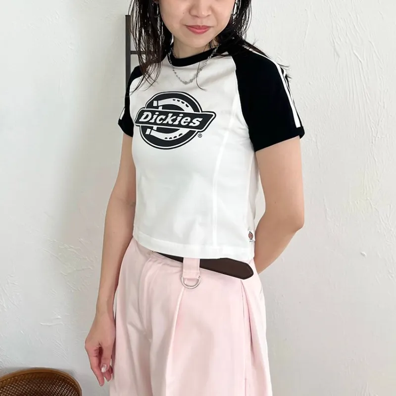 Dickies x Lily Brown Raglan Sleeve T Shirt Women's White-3