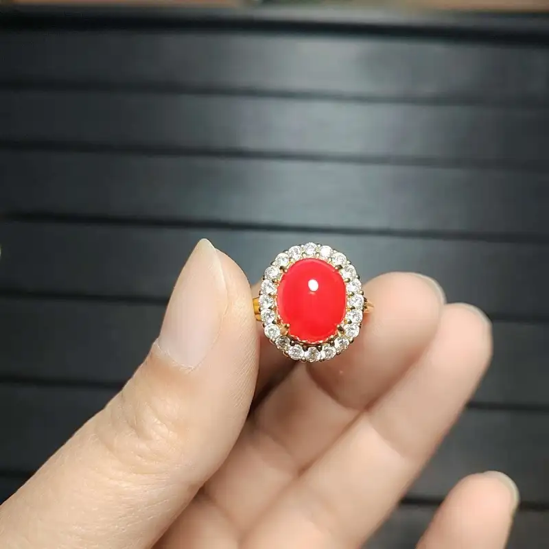 Gifts Chalcedony Jade Rings Women's-4