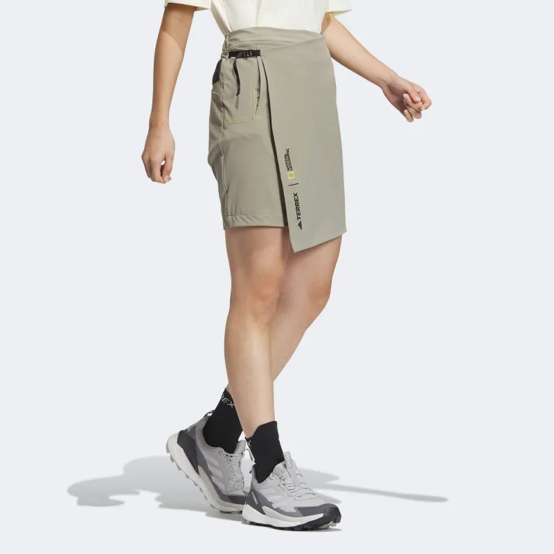 Adidas Casual Short Skirts Women's Egg Stone Silver Gray-2