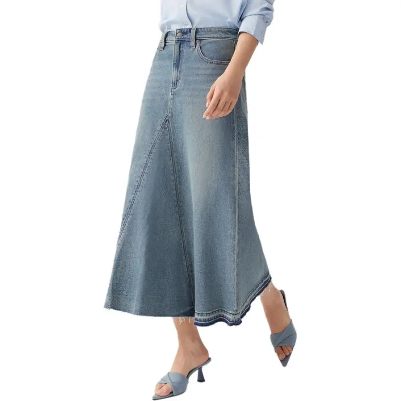 Levi's Denim Long Skirt Women's Blue-3