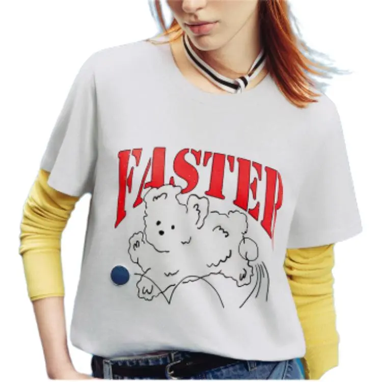 URBAN REVIVO T Shirt Women's Raw White-3