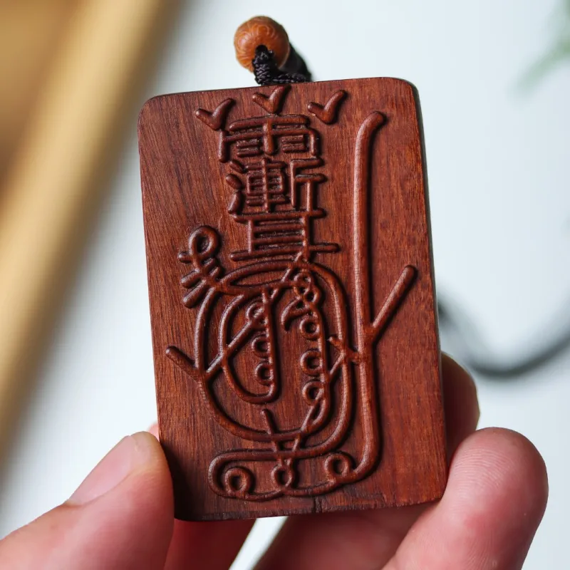 SHUZHUO Lightning Struck Wood Pendants Unisex-2