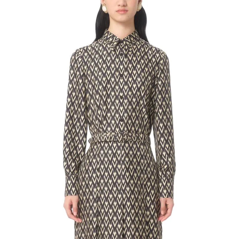 Valentino Toute La V Monogram Long Sleeved Shirt-1