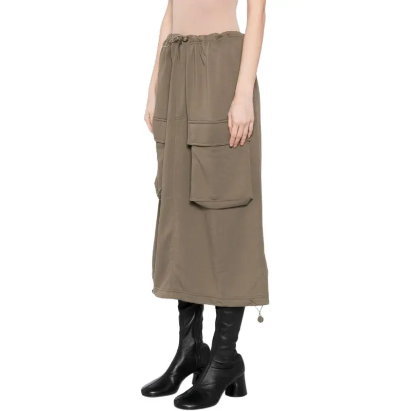 MM6 Maison Margiela Long Skirt 'Bus Green'-4