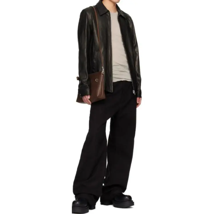 RICK OWENS Zip up Leather Jacket-2