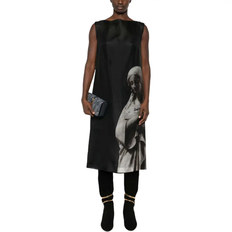 FENDI Roman Statue print Midi Dress-1