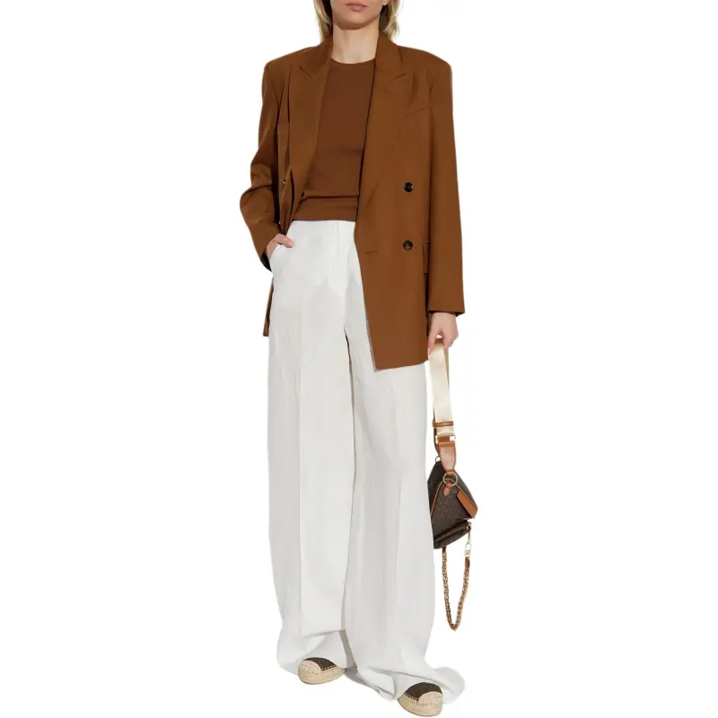 MaxMara Sequoia Pleat Detailed Wide Leg Trousers-1