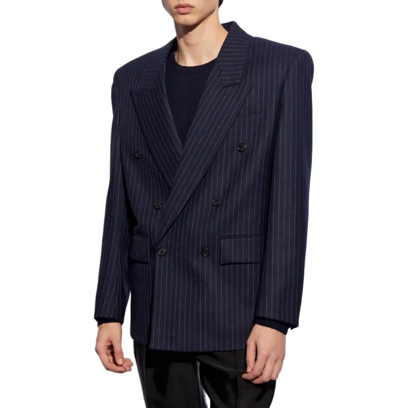 SAINT LAURENT Oversized Striped Jacket-4