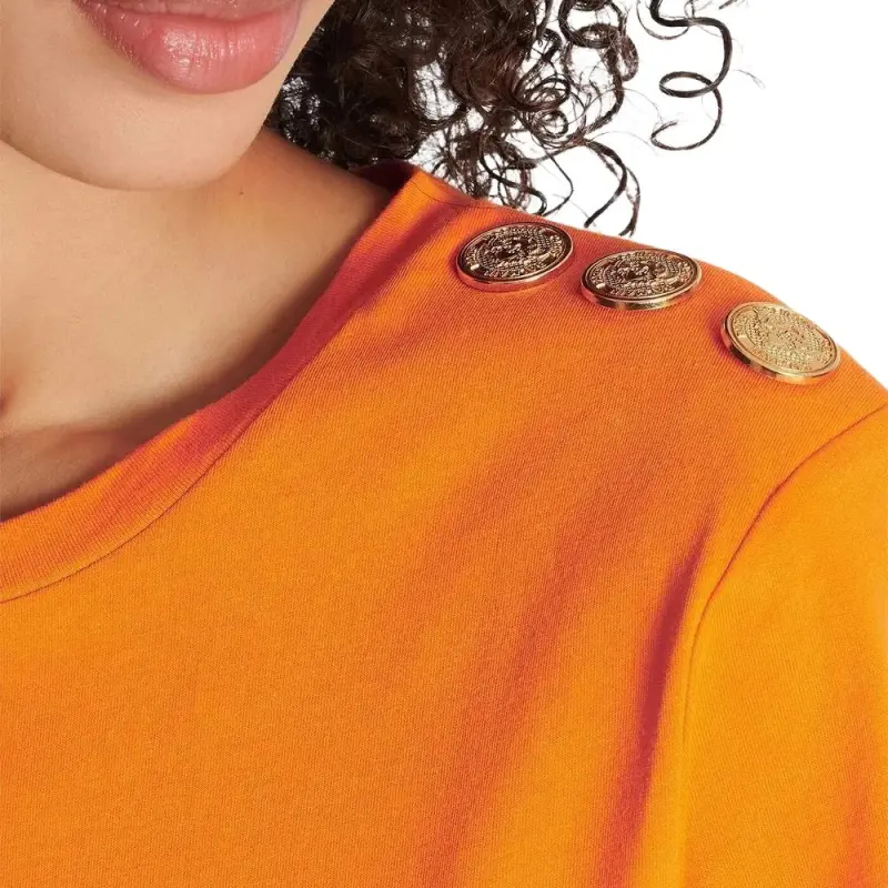 BALMAIN T Shirts Women's Orange-5