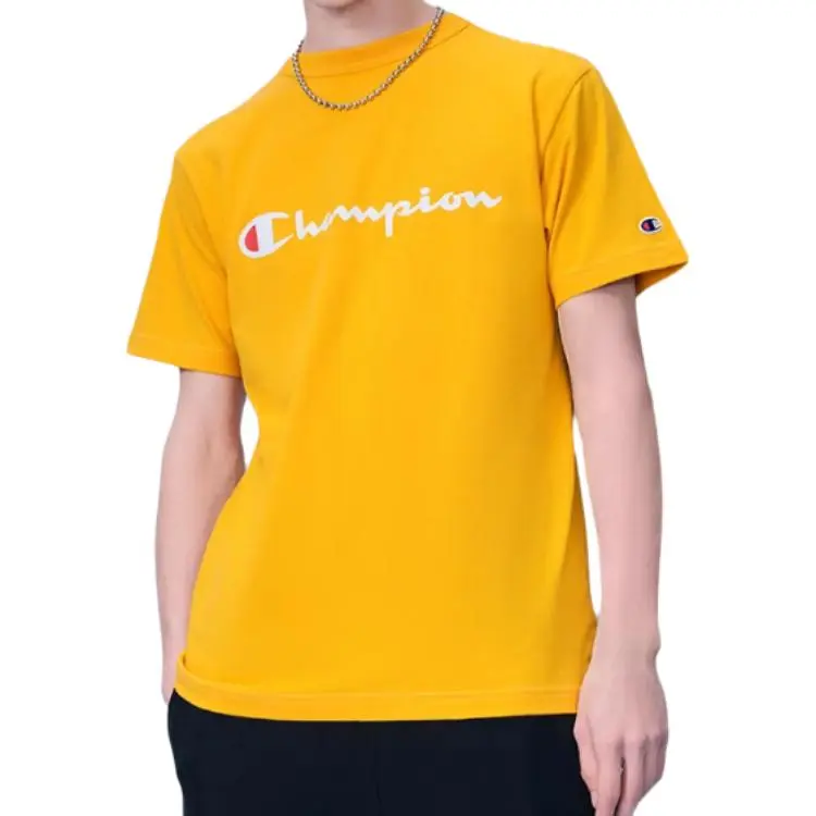 Champion T Shirts Unisex 2 Pack Yellow+Purple-1