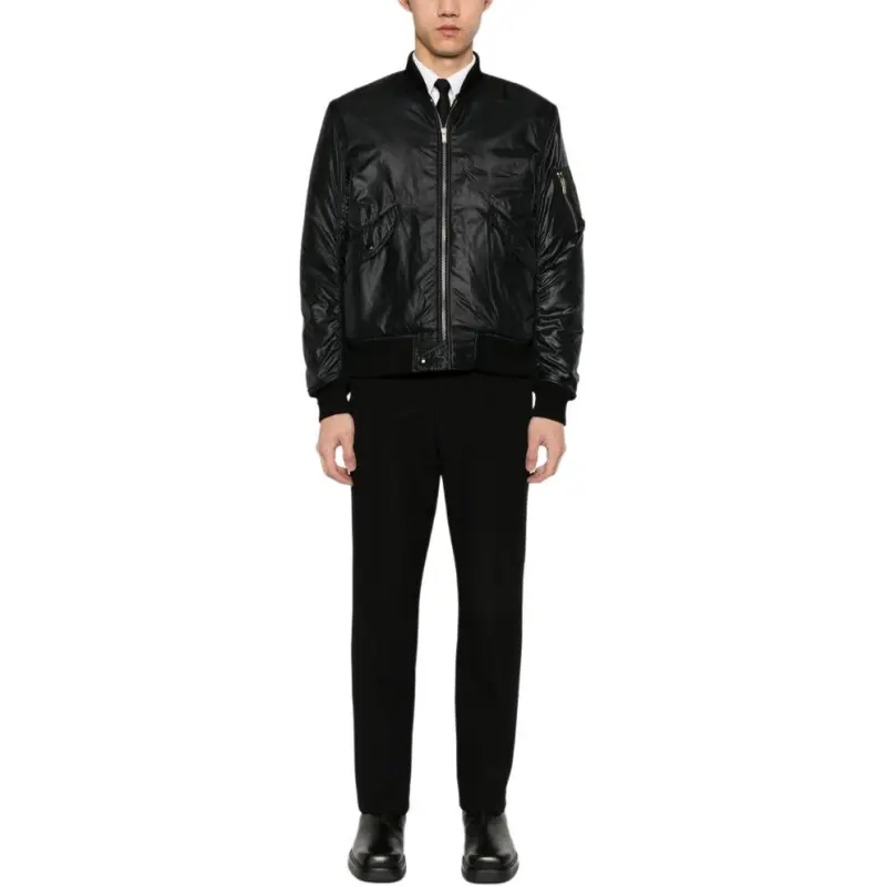 SAINT LAURENT Zip-Up Long-Sleeved Jacket-2