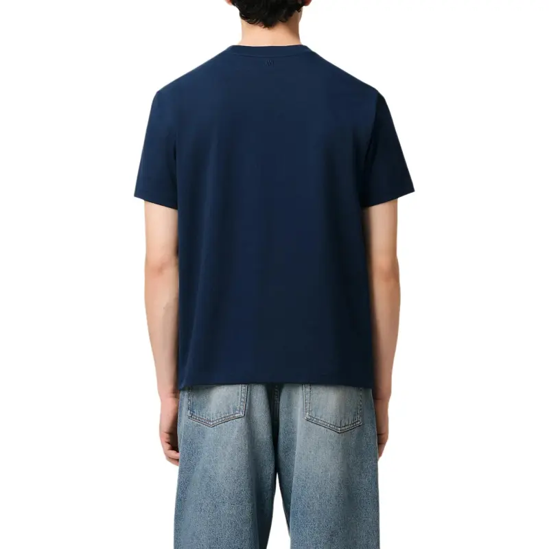 Ami Paris Ami De Coeur Logo Embroidered Crewneck T Shirt-2