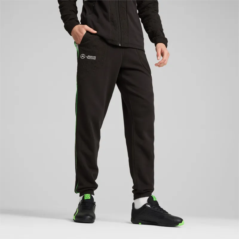 PUMA Mercedes AMG Petronas F1 SS24 Knitted Sports Pants Men's Black-2