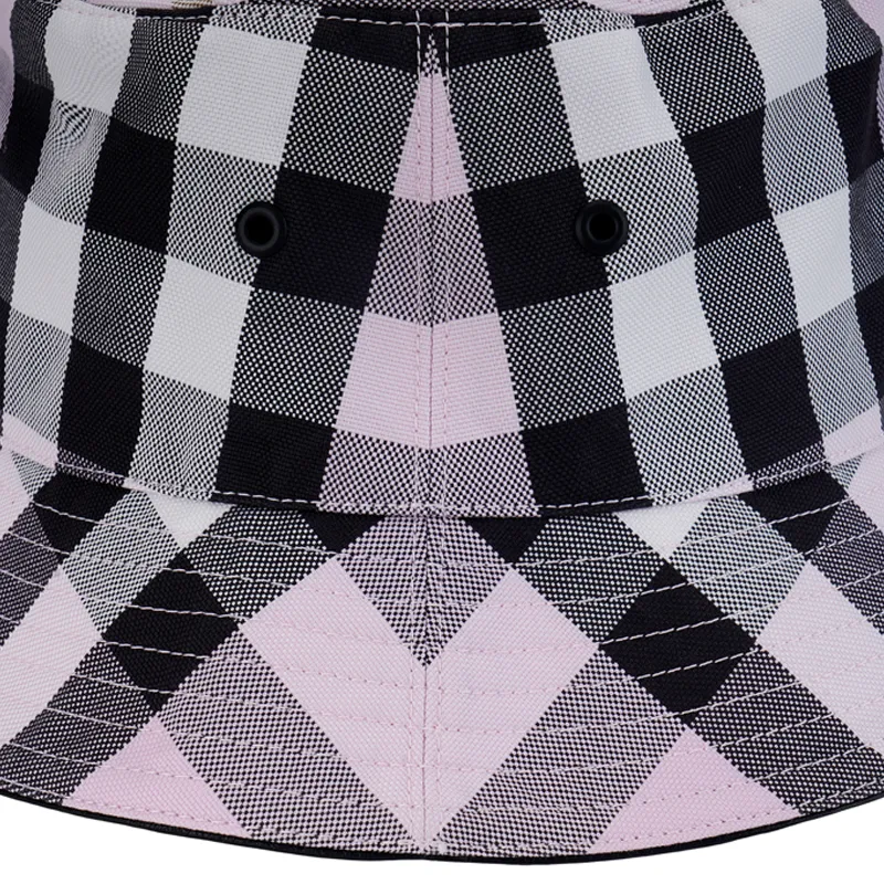 Burberry Logo Detail Check Cotton Bucket Hat-4