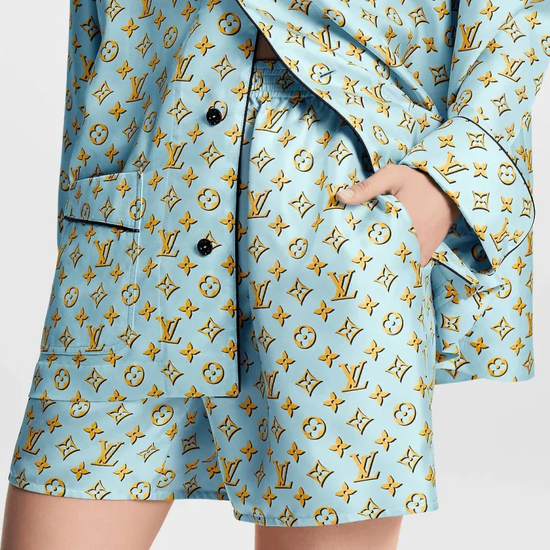 LOUIS VUITTON FW24 Casual Shorts Women's Cyan-4