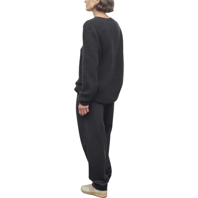 THE ROW Richelle Pant 'Charcoal Melange'-4